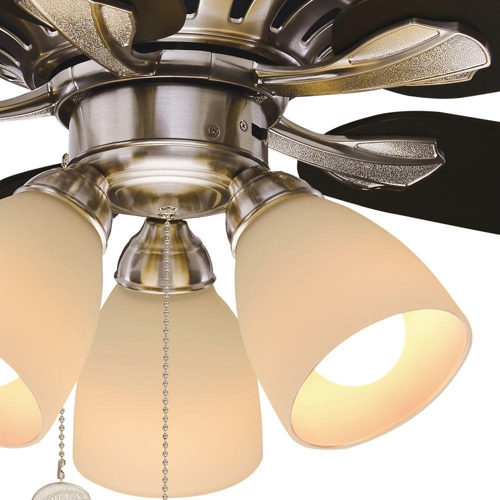 Hampton Bay Rockport 52 in. LED Brushed Nickel Ceiling Fan 51750 /1001673208