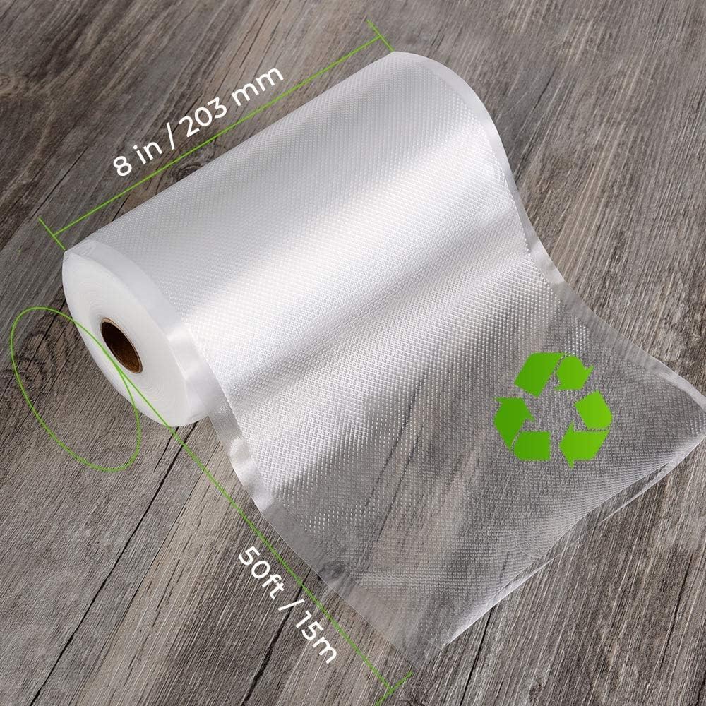 Kitchen Essentials, Vacuum Sealer Bags Rolls, 8in x 20ft, 2 Pack