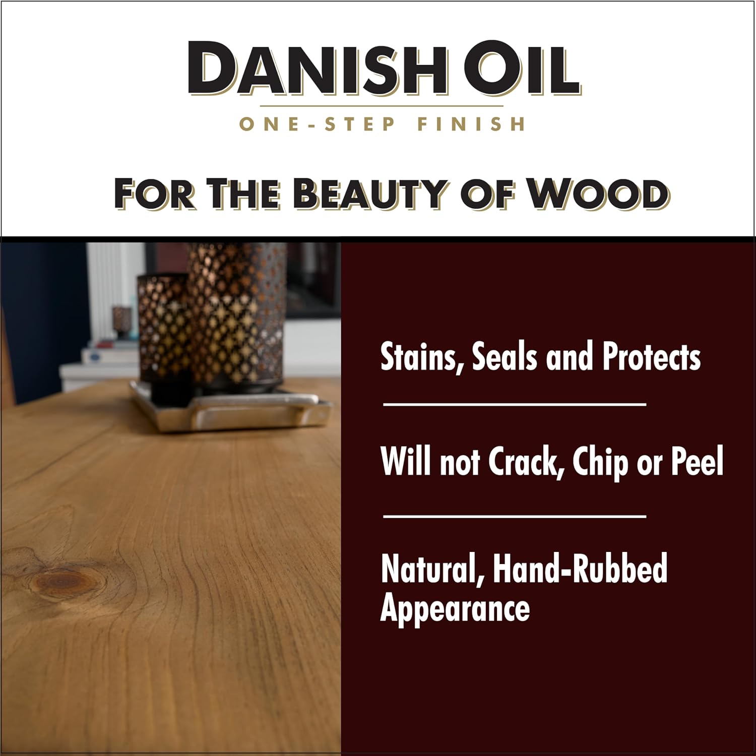 Watco 65351 Danish Oil Wood Finish, Pint, Black Walnut