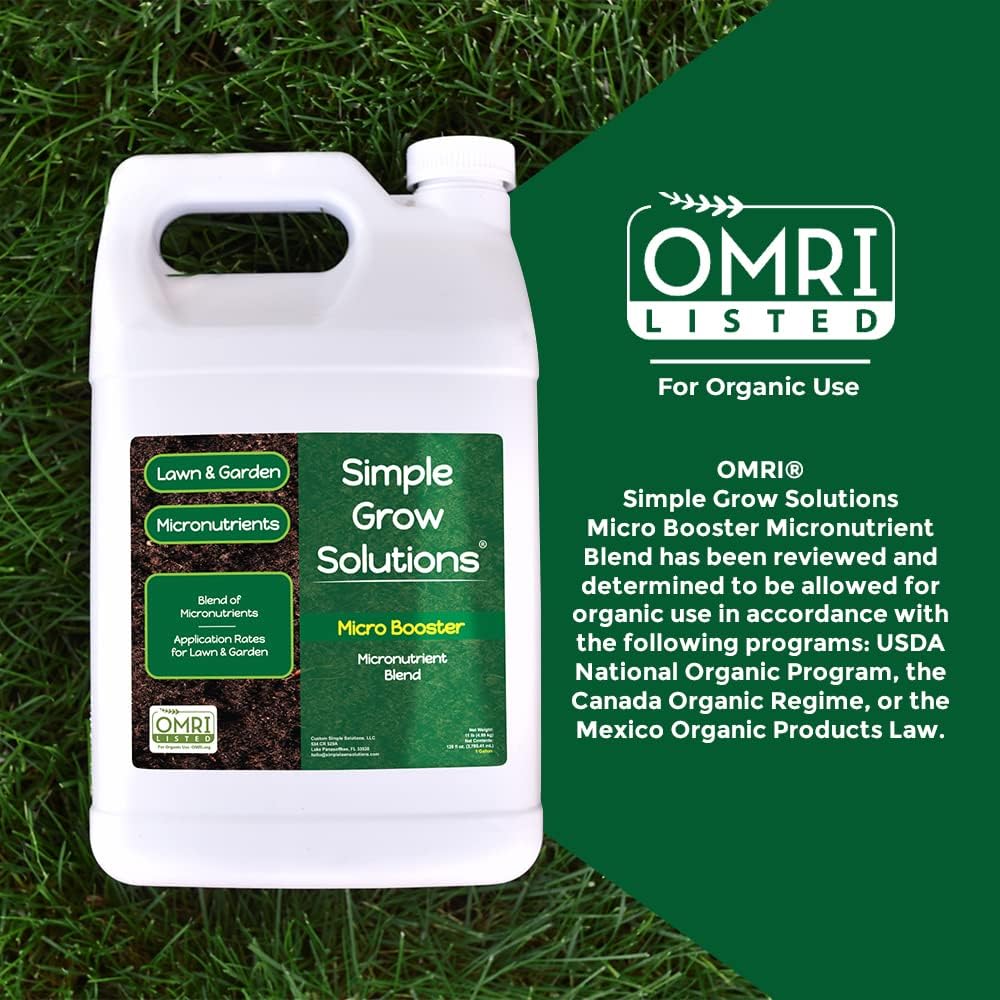 Organic Micronutrient Booster- Complete Plant & Turf Nutrients- Simple Grow Solutions- Garden & Lawn Fertilizer- Grower, Gardener- Liquid Food for Grass, Tomatoes, Flowers, Vegetables (32 Ounce)
