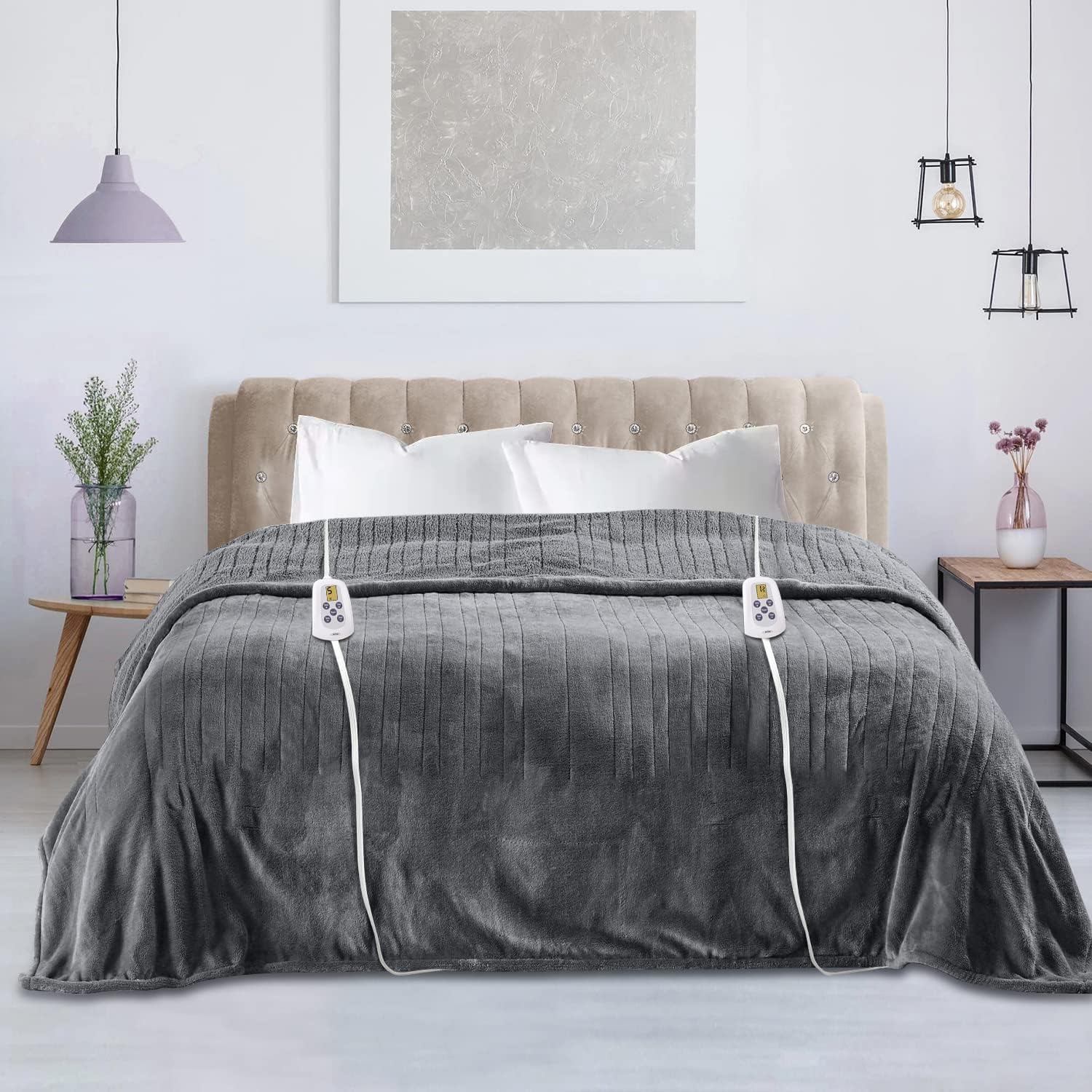 HEYNEMO Electric Blanket King Size with Dual Control