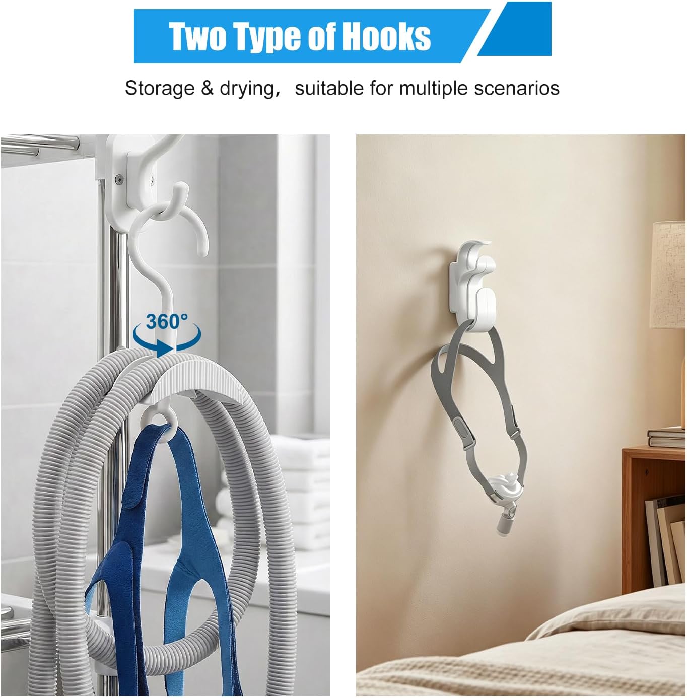 CPAP Cleaning Kit with Hose Dryer for 15-22mm Tubing CPAP Supplies Cleaner, Extra Large | Complete 11Pack CPAP Cleaning Tool, Fast Drying Fan