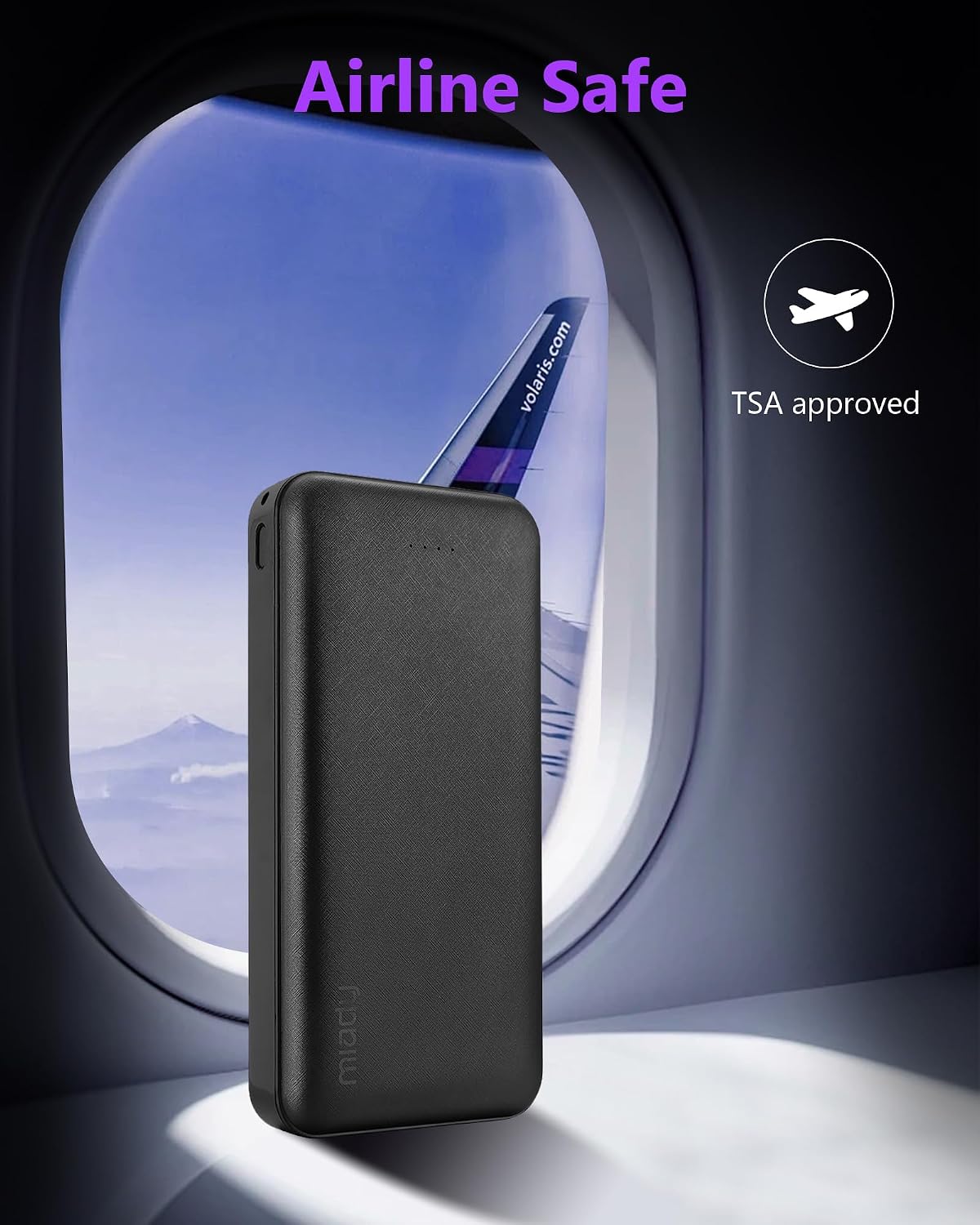 Miady 2-Pack Portable Charger 22.5W Power Bank 20000mAh Travel Battery Pack