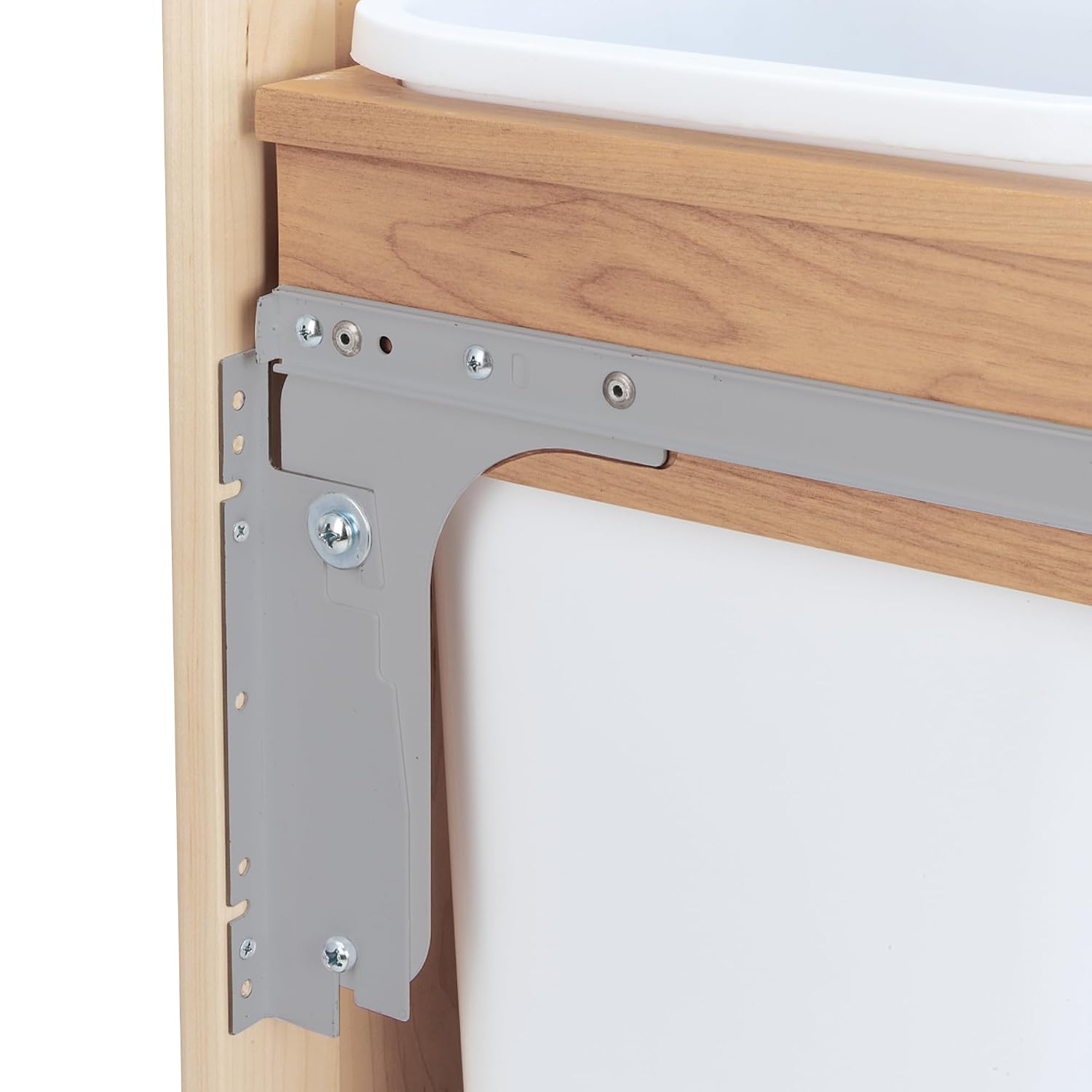 Rev-A-Shelf Top Mount Double Pullout Under Cabinet 35 Quart Kitchen Trash Cans, 150 Pound Rated Full-Extension Slides, 4WCTM-18DM2-419-FL