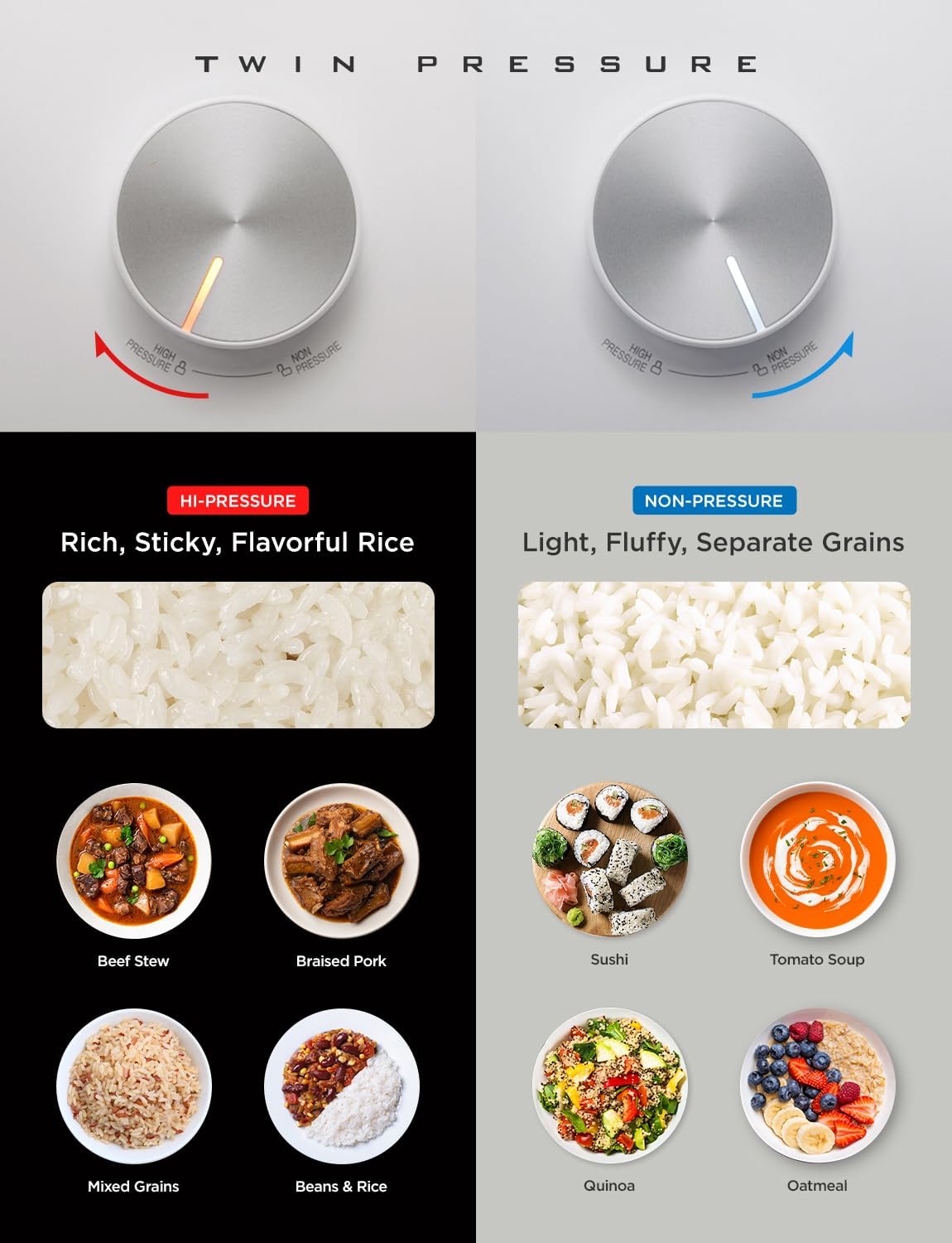 CUCKOO Twin Pressure Induction Rice Cooker, 20-Cup Cooked, CRP-LHTR1009FW