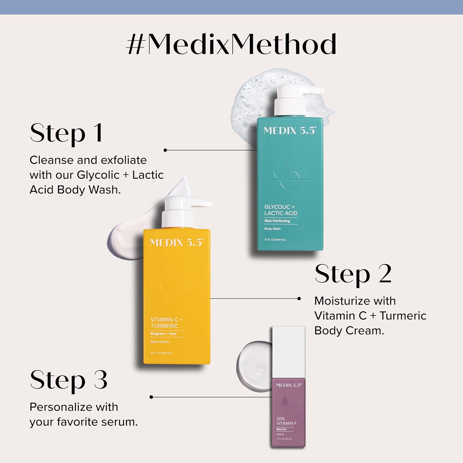 MEDIX 5.5 Collagen Cream Skin Care Face Lotion & Body Lotion For Dry Skin | Anti Aging Collagen Peptides Firming Cream Body Moisturizers Lifts, Firms, & Tightens For Younger Looking Skin, 15 Fl Oz