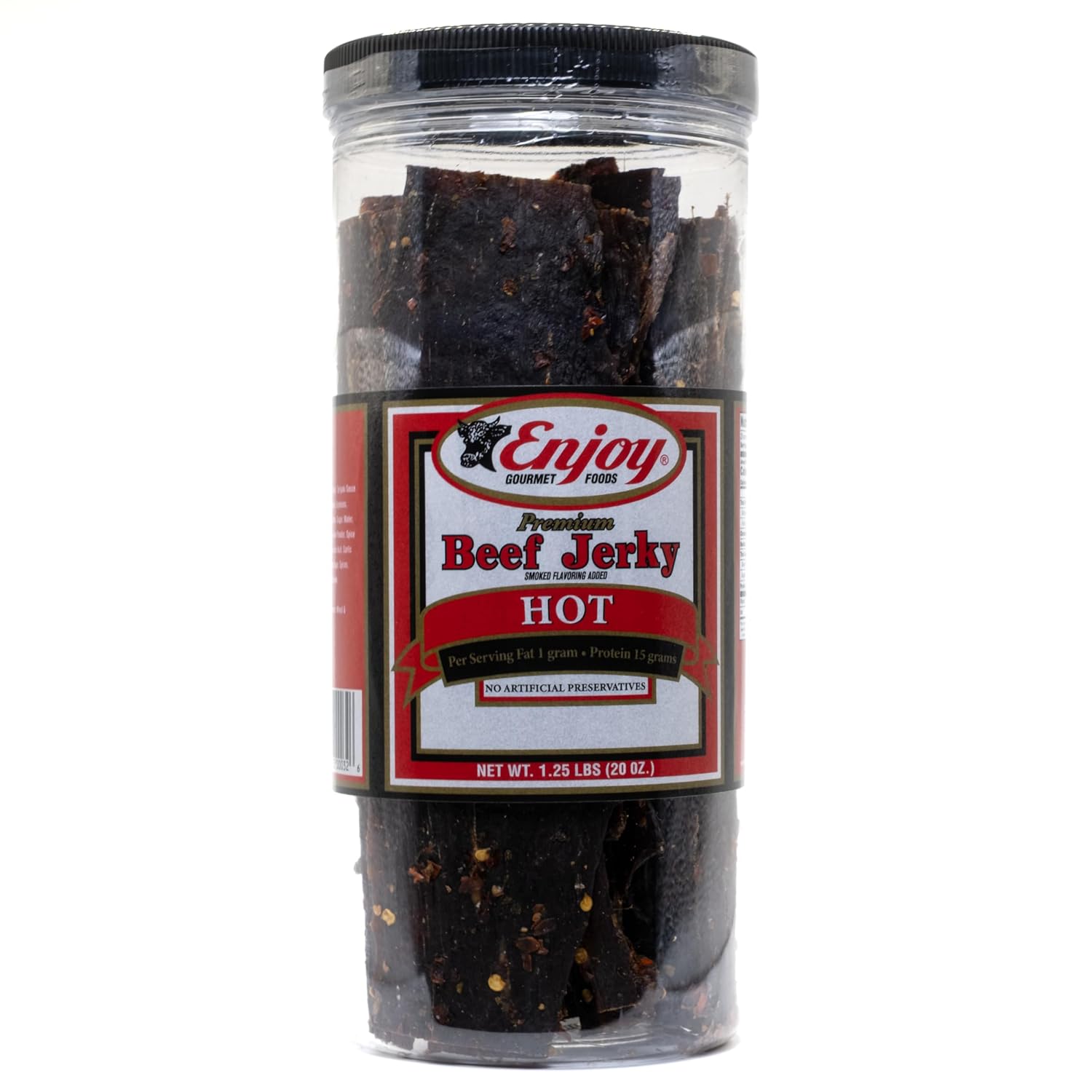 Enjoy Peppered Beef Jerky 8 oz (Pack of 1) | High Protein | No Nitrites