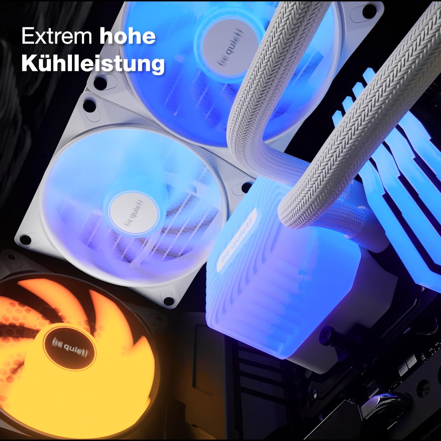 be quiet! Light Loop 360mm White CPU Liquid Cooler for Heavily Overclocked Systems, 3X Light Wings LX 120mm PWM high-Speed White Fan, Stylish ARGB Cooling Block, Extremely high Cooling Performance