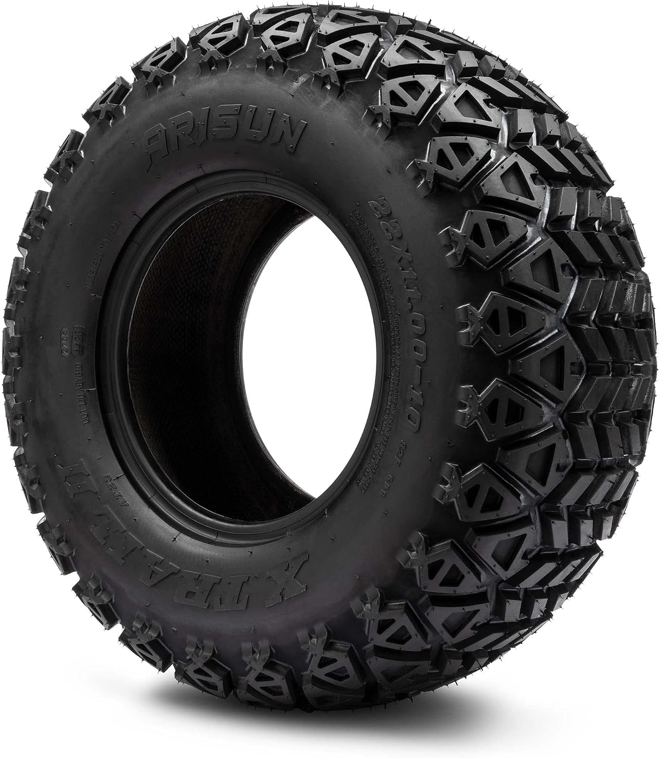 Full set of Arisun X-Trail AT06 22x11-10 (4ply) Golf Cart Tires (4)