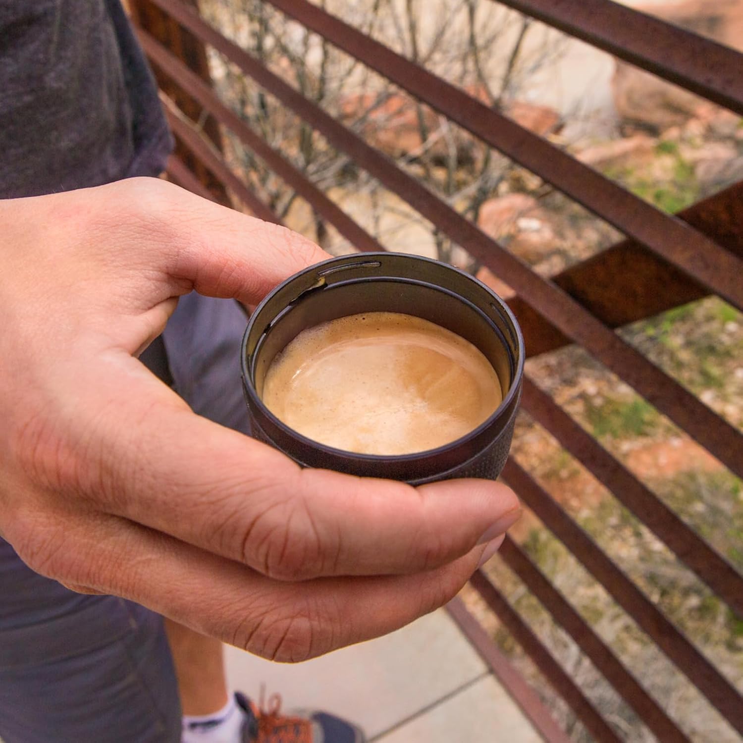 Wacaco Minipresso GR, Portable Espresso Machine, Compatible Ground Coffee, Hand Coffee Maker, Travel Gadgets, Manually Operated, Perfect for Camping, Hiking