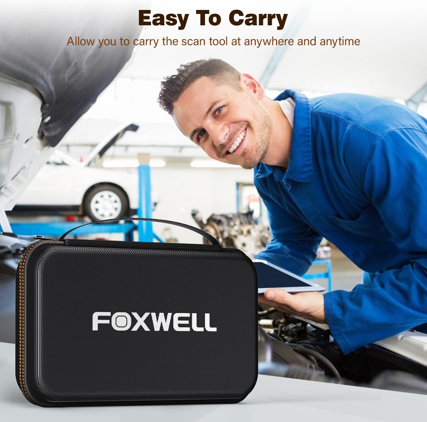 FOXWELL NT301 Plus 2 IN1 OBD2 Scanner Battery Tester with Storage Case Code Reader Scan Tool