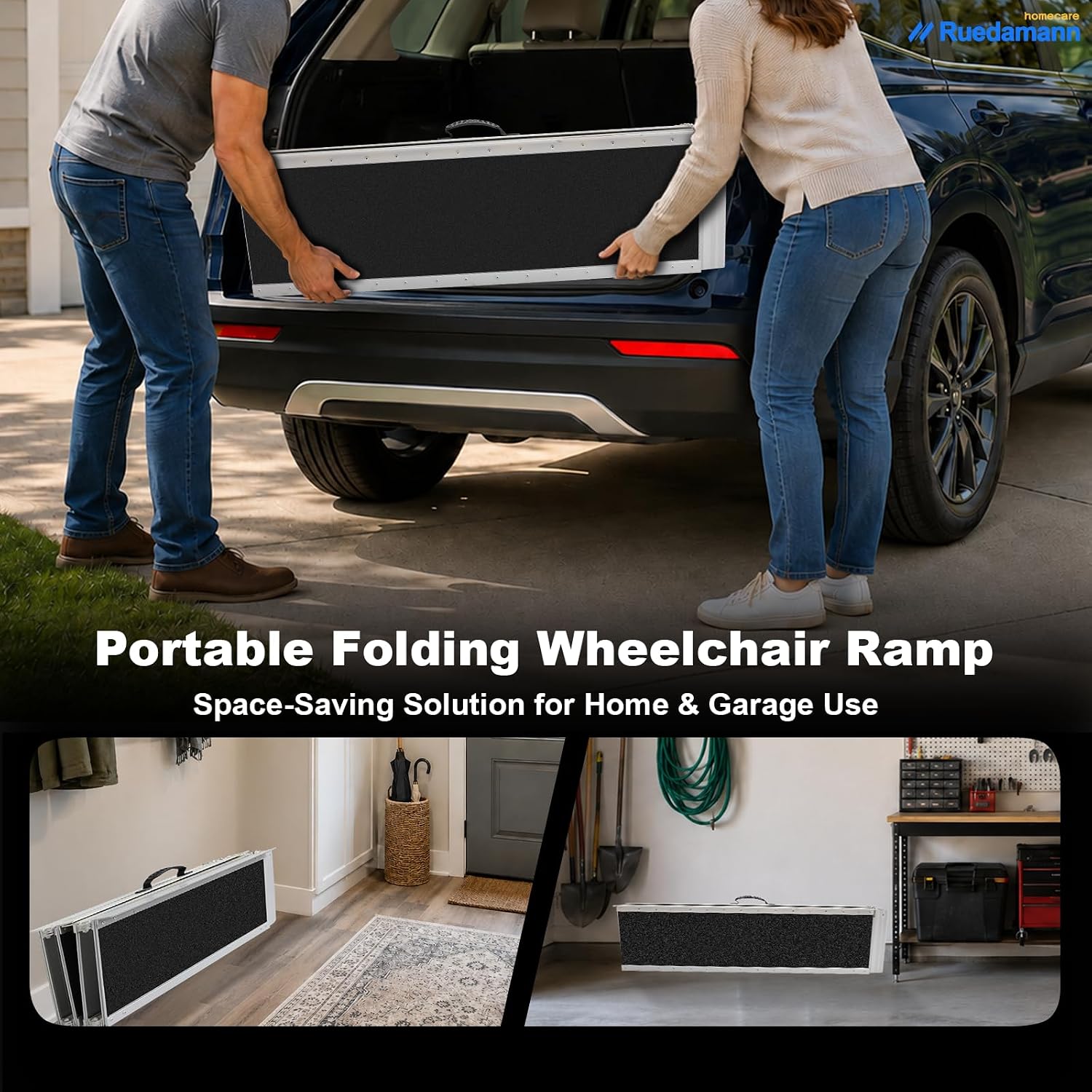 Ruedamann 2 FT Portable Wheelchair Ramp, 30" Wide