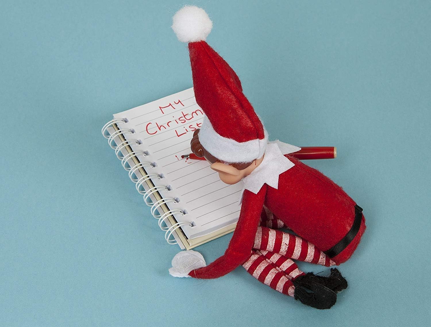 Glow Set of 2 Naughty Little Xmas Elves - Playful Elf Figure with Soft Body, Vinyl Face, Hook and Loop Grip Elves Behavin’ Badly Christmas Family Elfie Elvie Toy Boy Girl