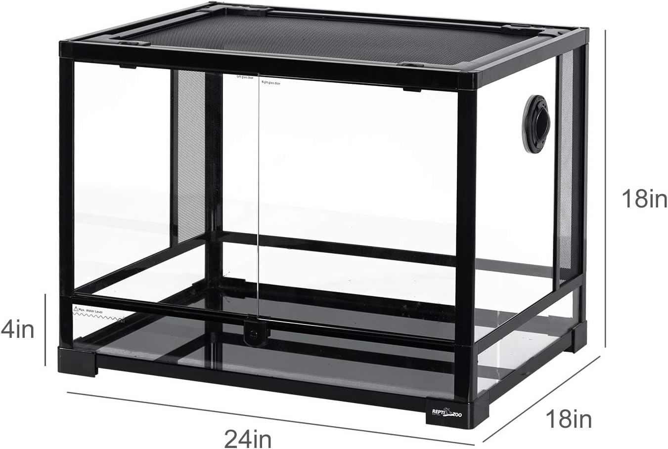 REPTI ZOO 85 Gallon Large Reptile Tank, Wide & Tall Tempered Glass Large Reptile Terrarium 47.2" x 17.7"x 23.6" for Tortoise Snake