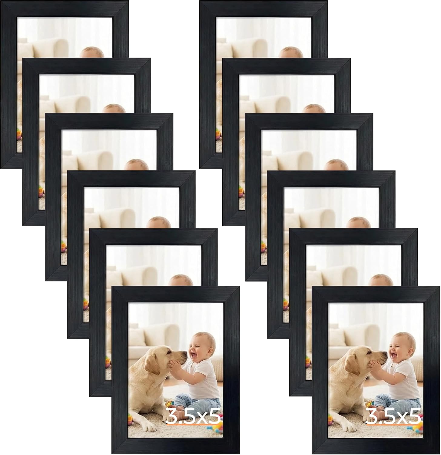 Giftgarden Black 8x10 Picture Frame Bulk, Multi 8 x 10 Photo Frames Set for Wall Hanging or Tabletop, 12 Pack