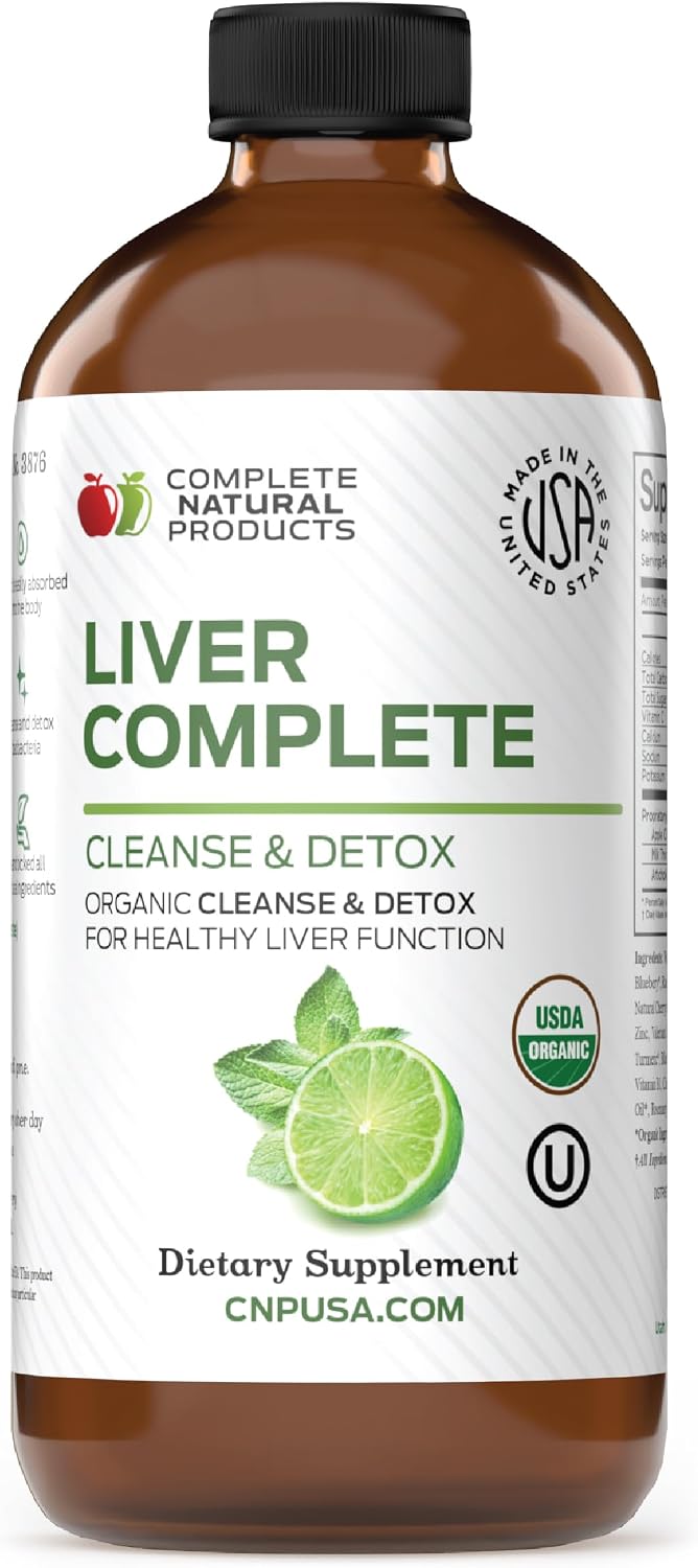 CNP | Liver Complete Liquid 8oz - Milk Thistle Chanca Piedra Detox Aid | Organic liver cleanse liquid with milk thistle, dandelion and chanca piedra for detox support and easy absorbing herbal aid