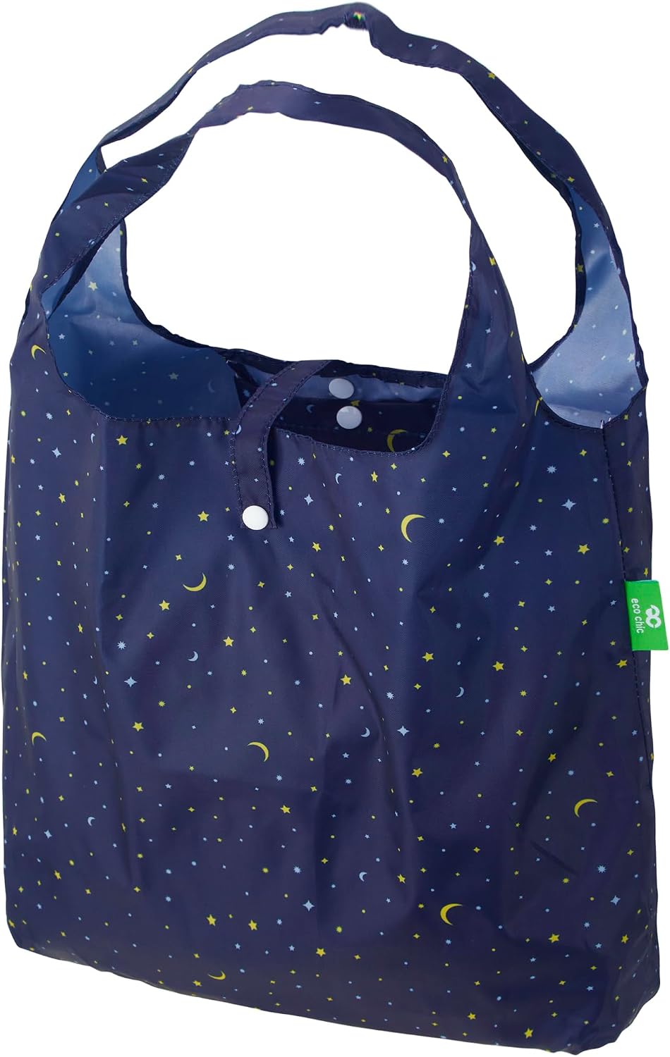 ECO CHIC Foldable Reusable Grocery Bags - Lightweight, Recycled & Reusable Shopping Bag - Waterproof Packable Tote