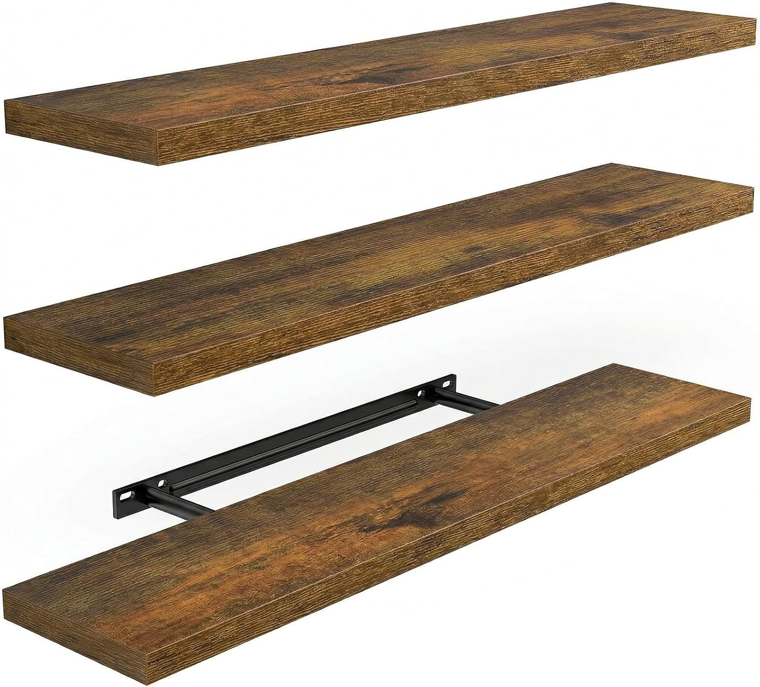 AMADA HOMEFURNISHING Floating Shelves, Wall Shelves for Bathroom/Living Room/Bedroom/Kitchen Decor