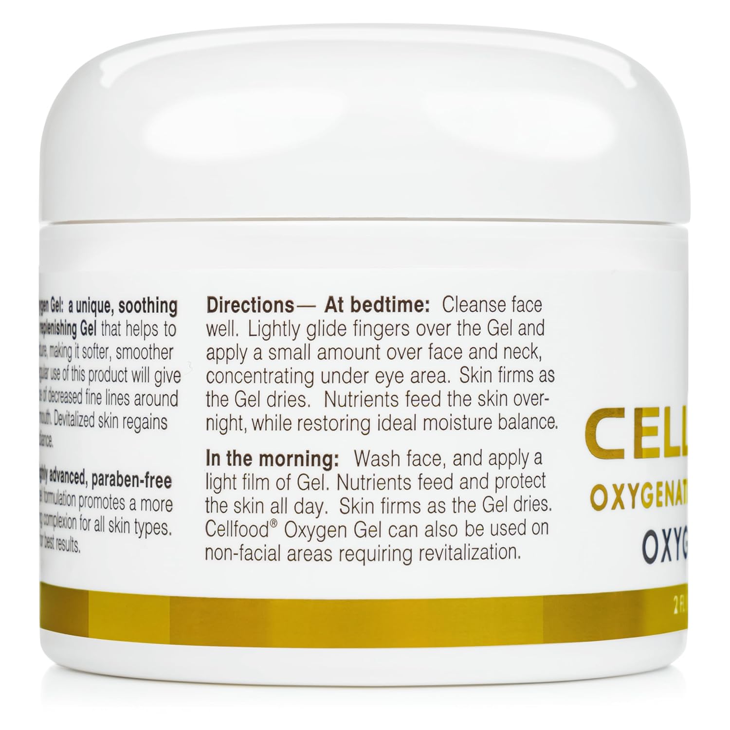 Cellfood Oxygen Gel, 2 fl oz - Nutrient Rich - Provides Moisture & Protection, Decreases Appearance of Fine Lines - Aloe Vera, Lavender Blossom Extract, Cellfood & Glycerine - Hypoallergenic, Non-GMO