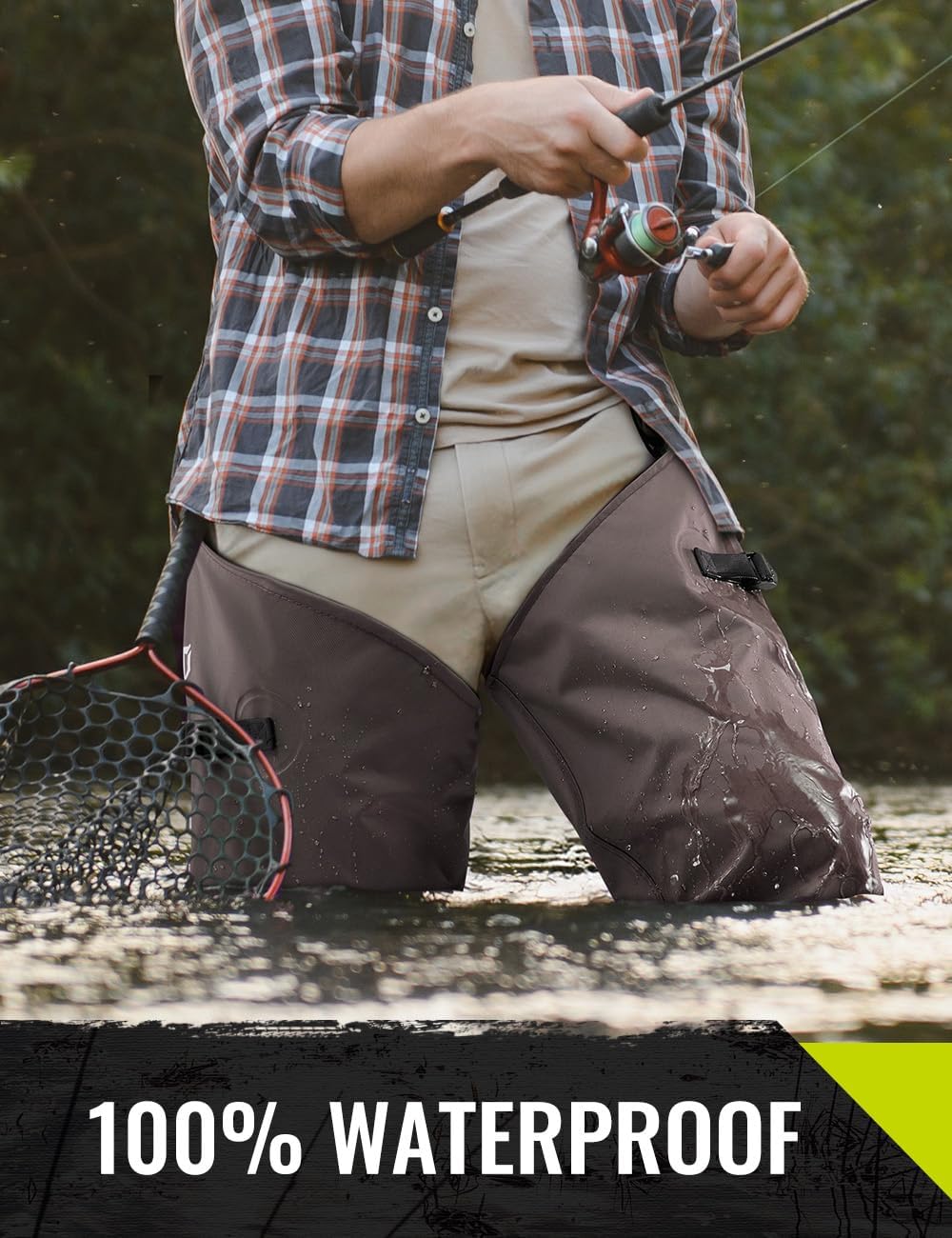 TIDEWE Fishing Hip Waders, Lightweight Hip Boots for Men Women | Waterproof 420D 2-Ply Nylon/PVC, Hunting Bootfoot Waders, Boot Hanger Included