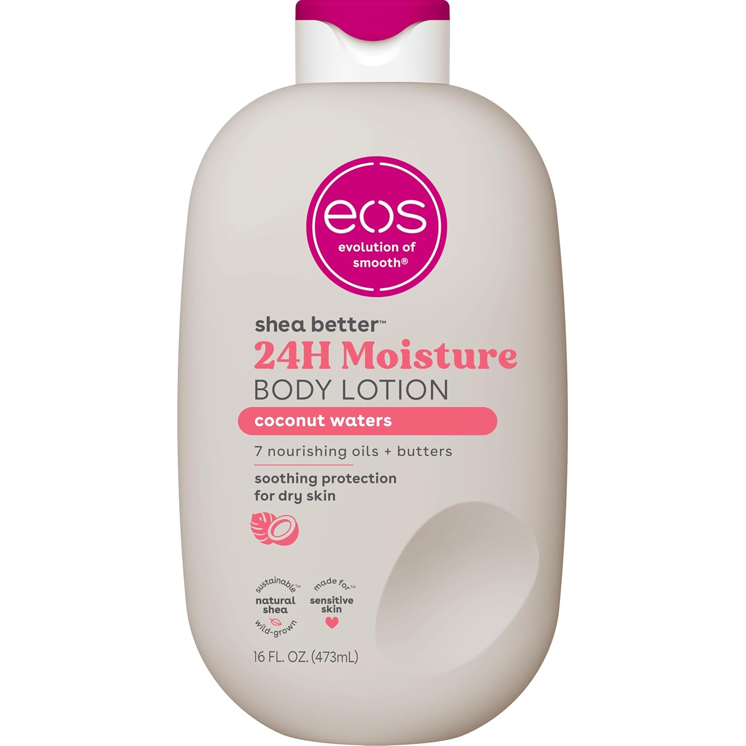 eos Shea Better Body Lotion- Vanilla Cashmere, 24-Hour Moisture, 16 fl oz