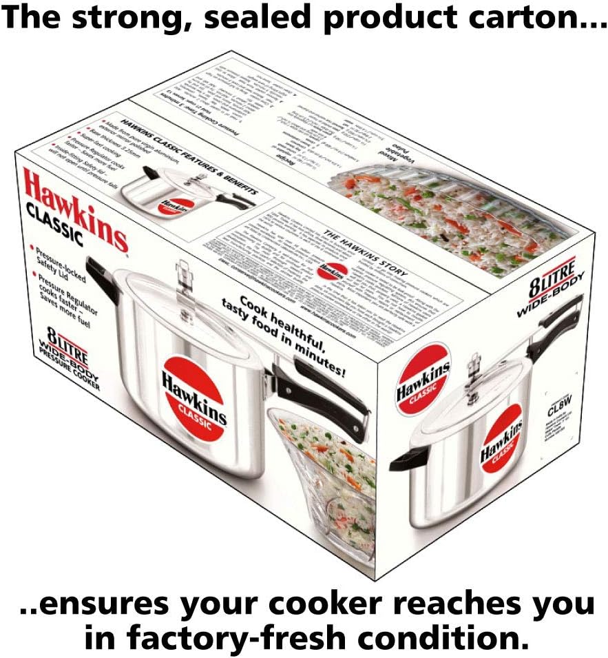 Hawkins Classic Aluminum 6.5 Litre Pressure Cooker