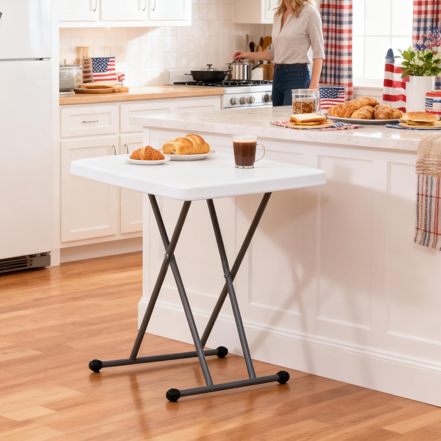 ZenStyle 3 ft Indoor Outdoor Heavy Duty Portable Plastic Folding Table
