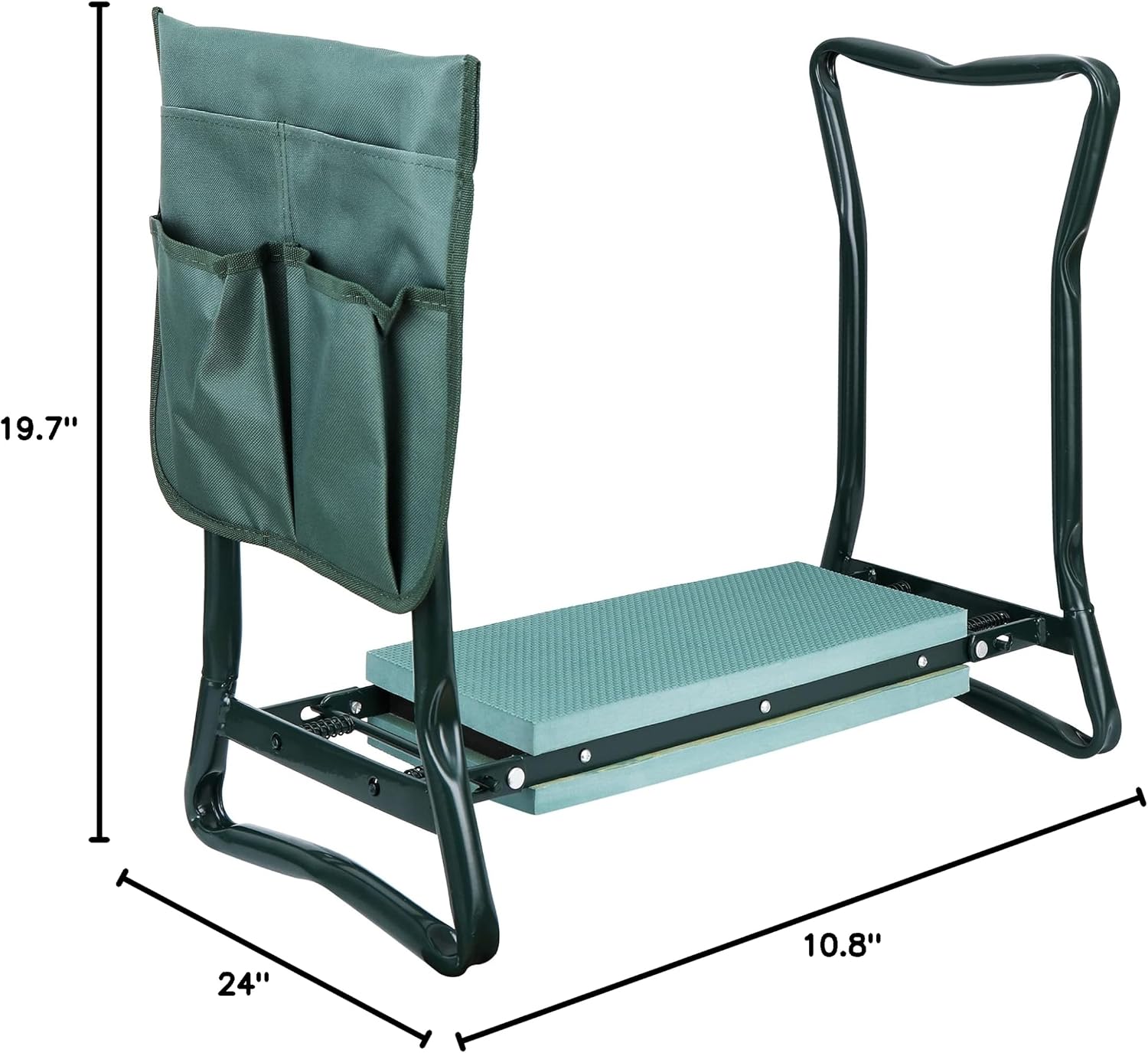 HomGarden Upgraded Folding Garden Kneeler Seat Bench Stool w/Thicken & Widen Soft Kneeling Pad