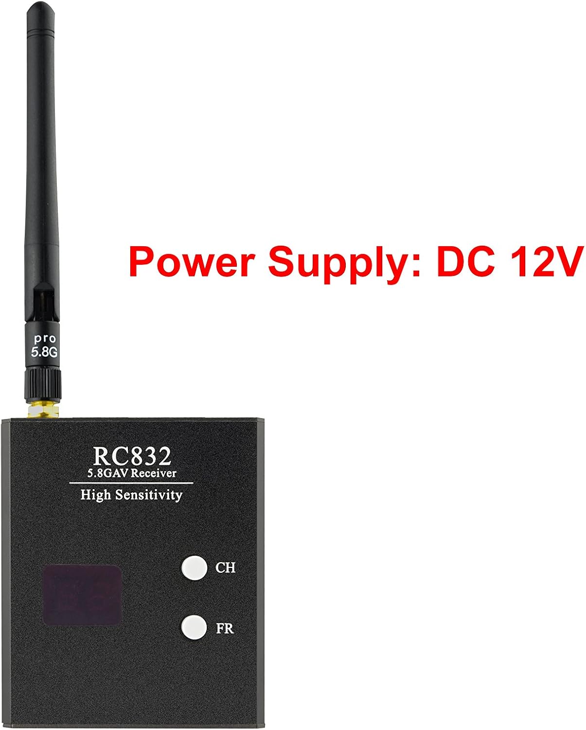 WR832 5.8GHz 40CH Wireless FPV Audio Video Receiver for Racing Drone and Multicopter