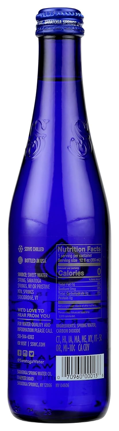 SARATOGA INTERNATIONAL Spring Water, 12 FZ