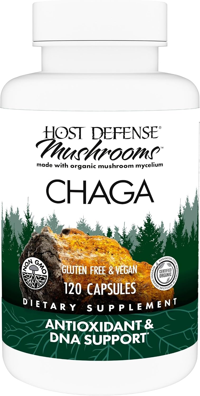 Host Defense Chaga Capsules - Immune System Support Supplement - Chaga Mushroom Capsules for Antioxidant Activity Support - Dietary Mushroom Supplement - 60 Capsules (30 Servings)*
