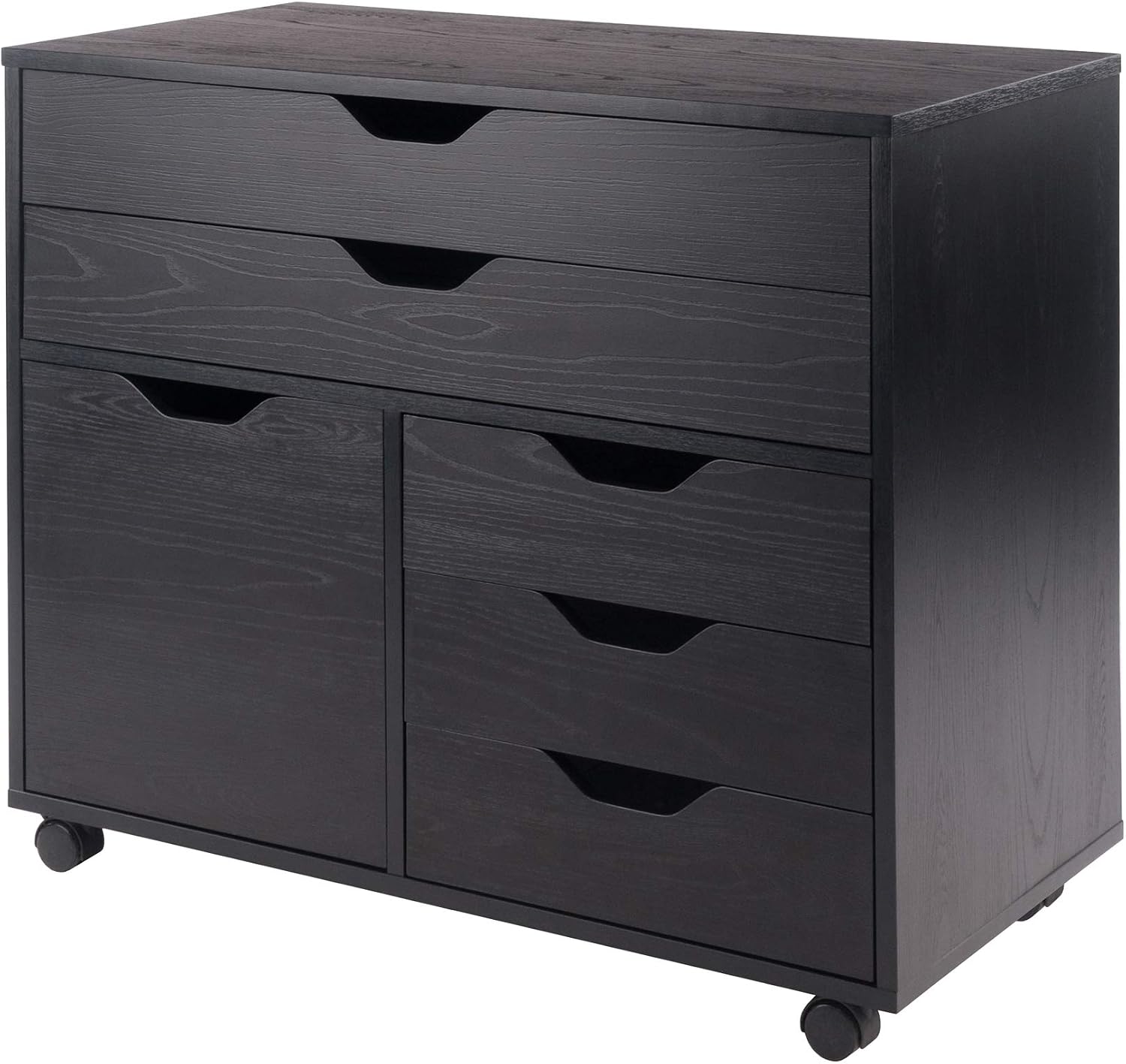 Winsome Halifax Mobile Storage Cabinet with Doors & Drawers, Stylish & Functional Home Storage Cabinet for Filing, Kitchen Organization, Moveable Furniture for Office, Dorms, Apartments
