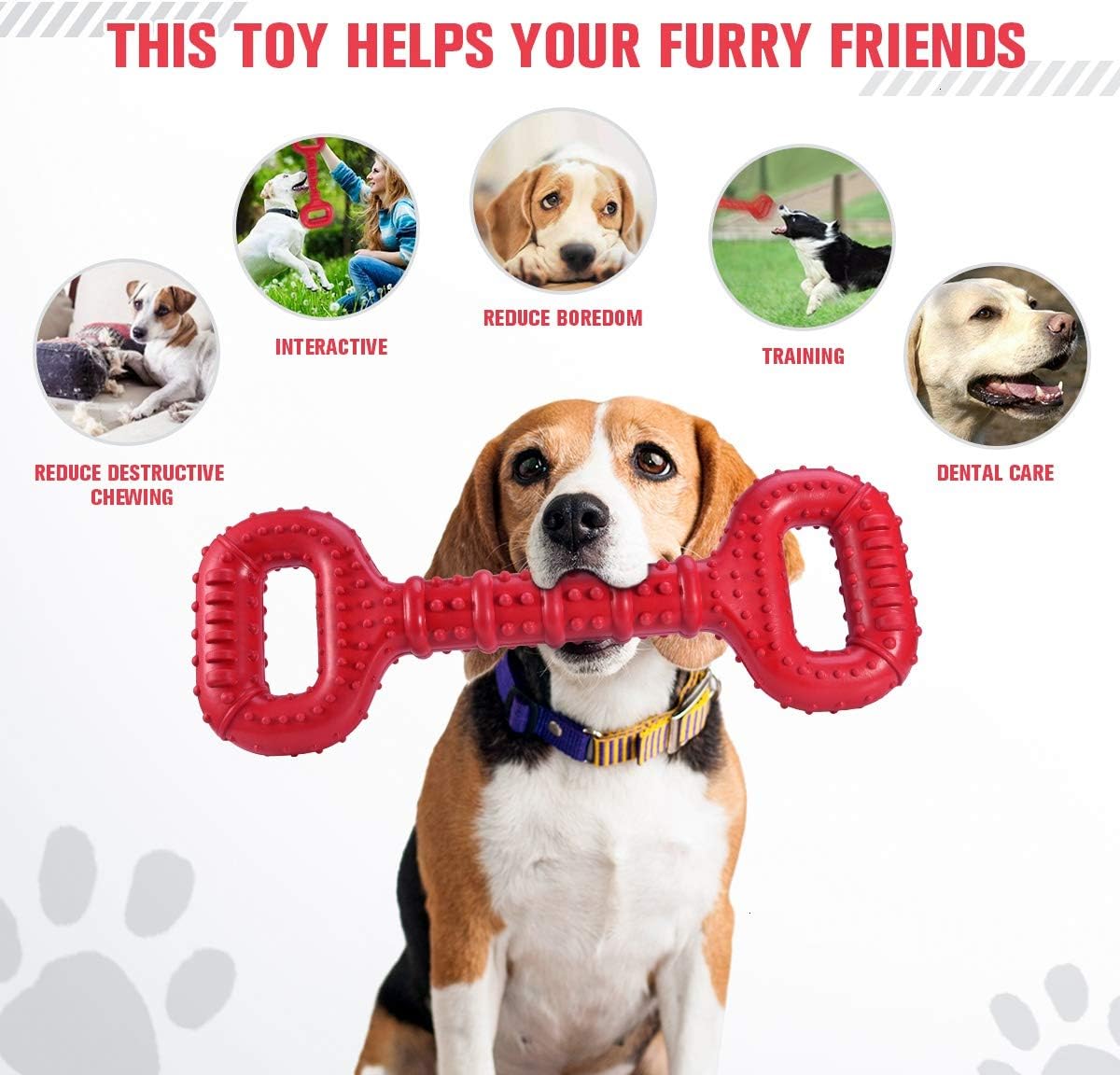 Feeko Dog Toys for Aggressive Chewers Large Breed