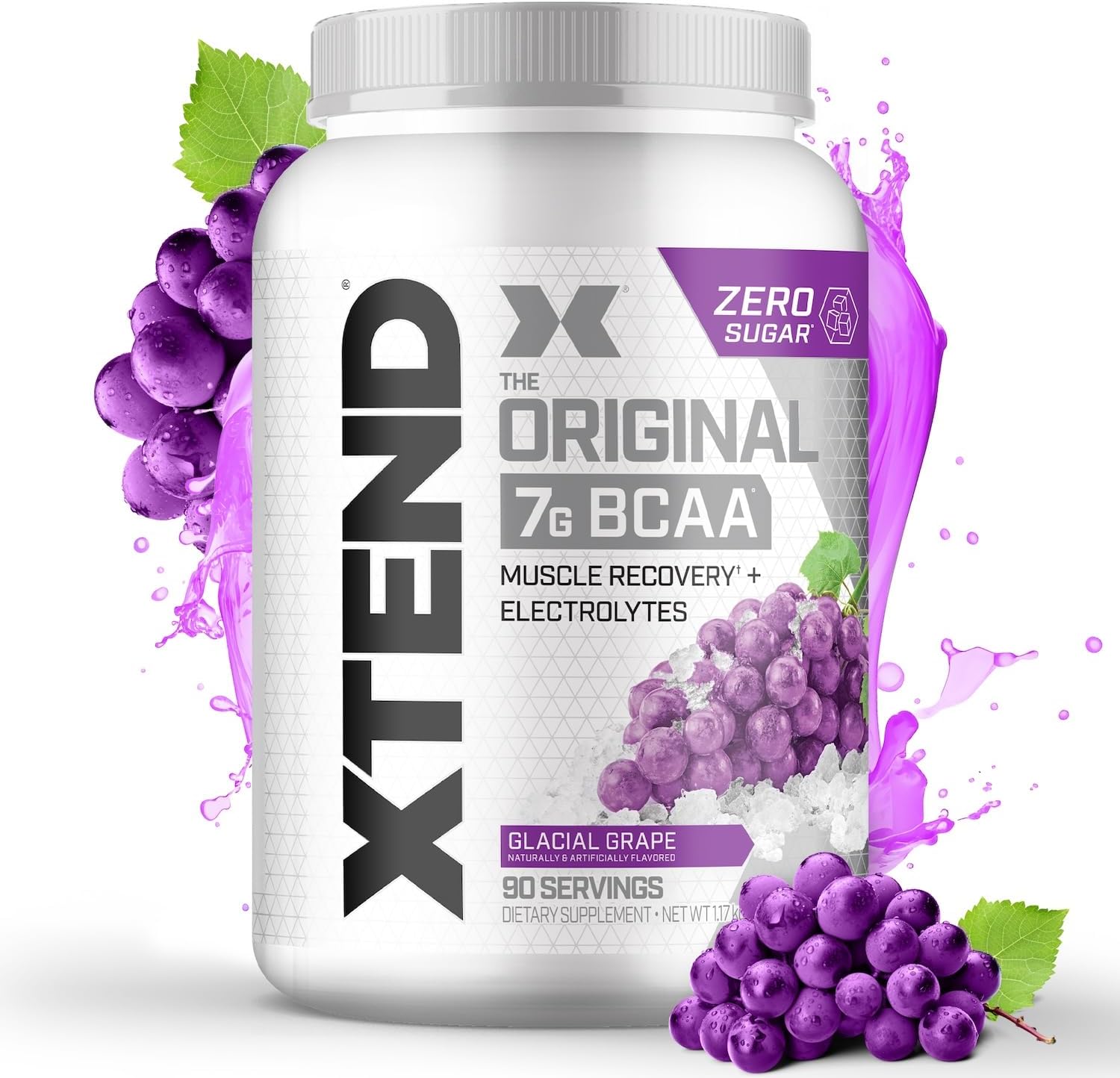 Xtend Original BCAA Powder, 7g BCAAs and 2.5g L-Glutamine for Muscle Recovery Hydration and Lean Muscle, Sugar Free Intra and Post Workout Drink with Electrolytes, Watermelon Explosion, 30 Servings