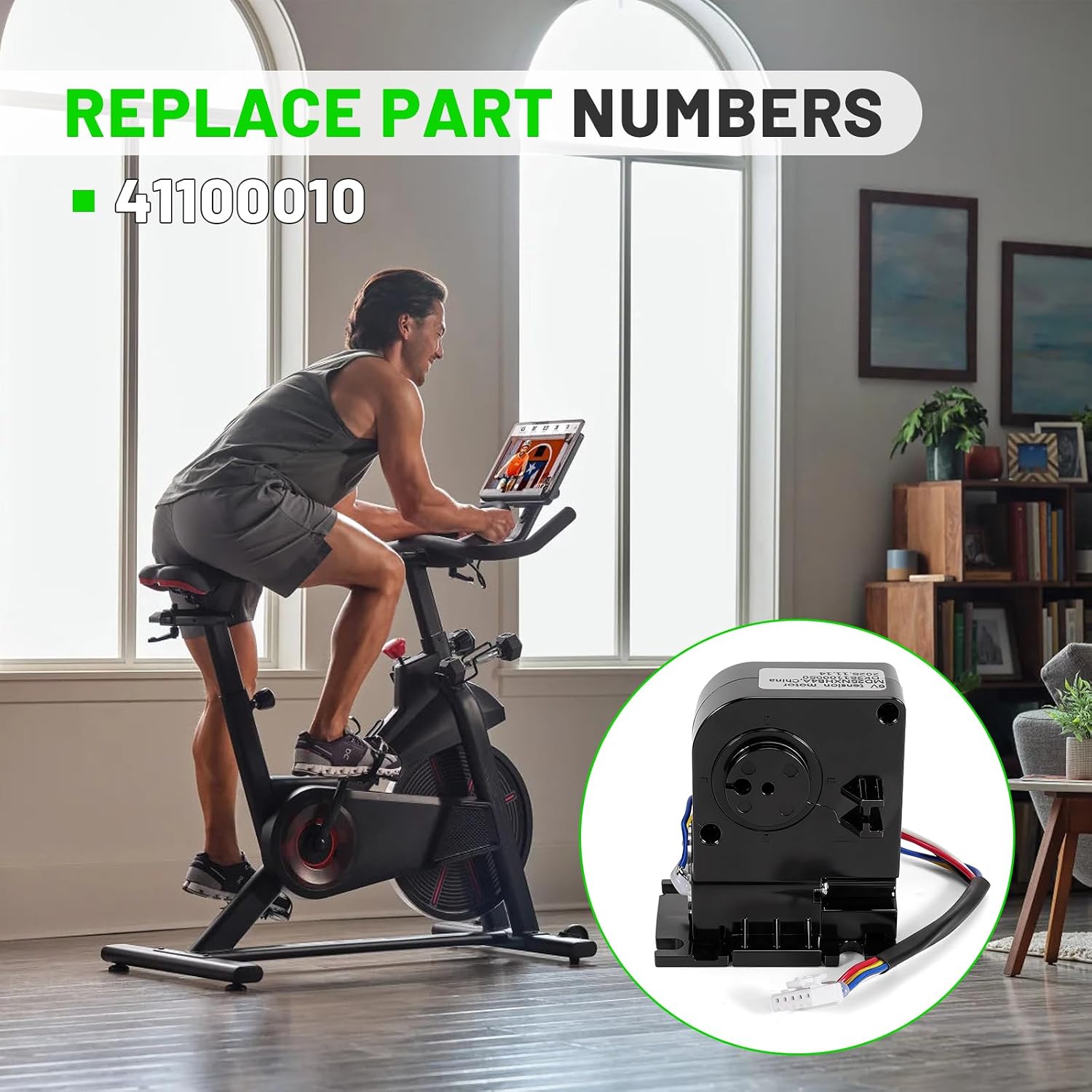 Resistance Motor 6V 411458 Brake Tension Motor Compatible with Nordic Track ProForm Tour DE France Smart Power 10.0 Stationary Bike Elliptical