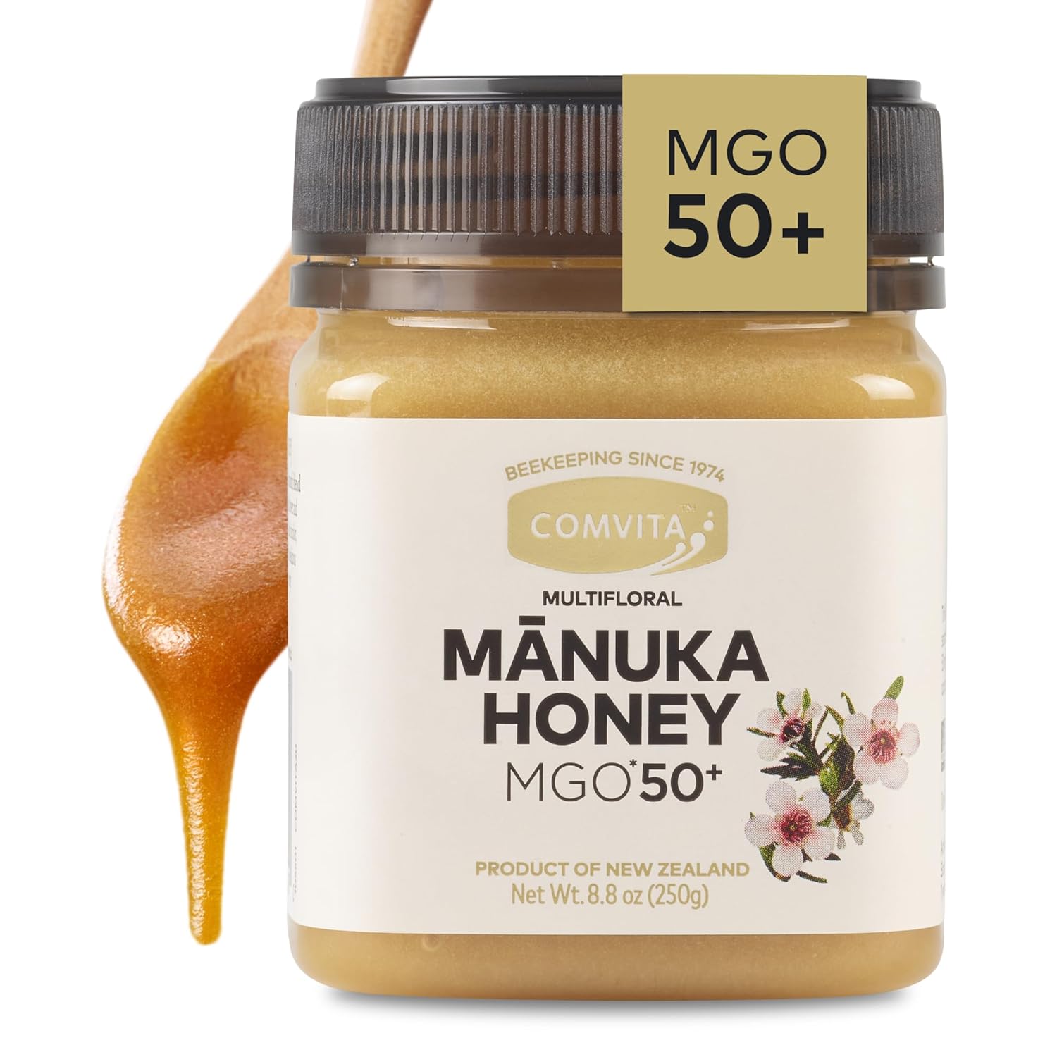 Comvita Manuka Honey MGO 50+ Multifloral Non-GMO Raw Honey - 500g (17.6 Oz)