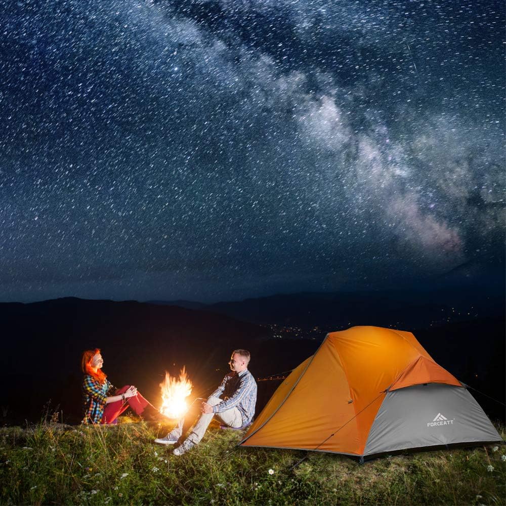 Forceatt Tent for 2 and 3 Person is Waterproof and Windproof, Camping Tent for 3 to 4 Seasons