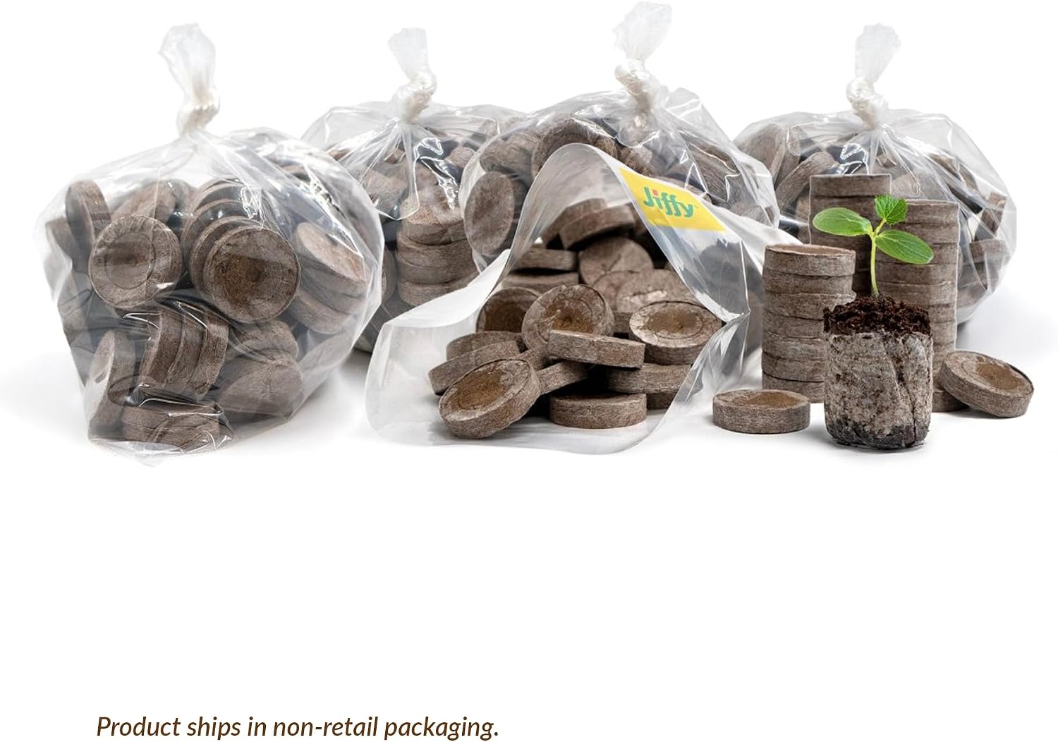 100 Count- Jiffy 36 MM Peat Soil Pellets Seeds Starting Plugs: Indoor Seed Starter- Start Planting Indoors for Transplanting to Garden or Planter Pot | Starter- Start Planting Indoors for Transplanting to Garden or Planter Pot