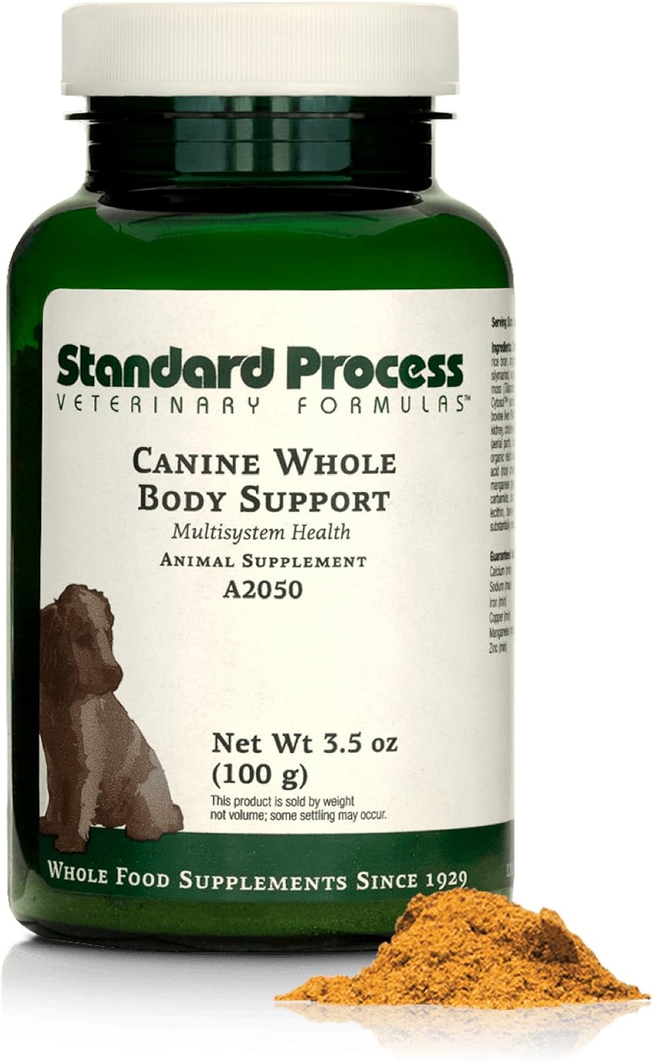 Standard Process Inc. Whole Body Multisystem Support Supplement for Canines - Nutritional Powder for Daily Health Maintenance - 25 g