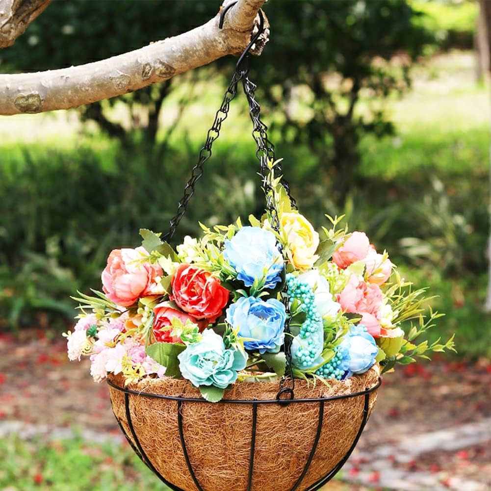 16 Inch Coco Liner for Planters, 2PCS Round Replacement Plant Basket Liner, Coco Fiber for Hanging Basket
