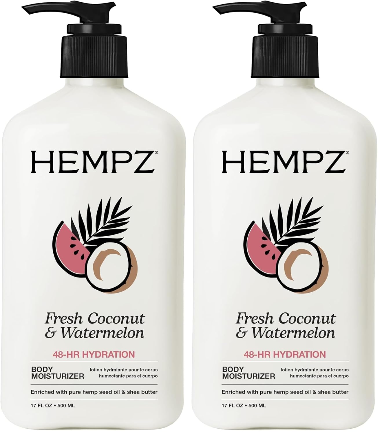 HEMPZ Body Lotion - Sweet Pineapple and Honey Melon - Daily Moisturizing Cream - 17oz