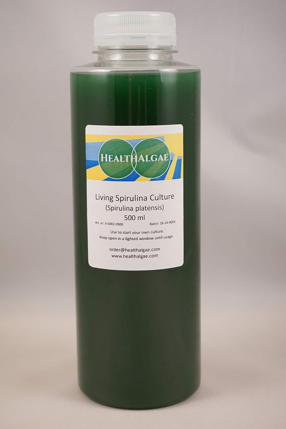 Live Spirulina platensis (500 ml) + 10 L Dry Spirulina Grow Medium SSD1+2 - Algae Culture + fertlizer (500ml 10L)
