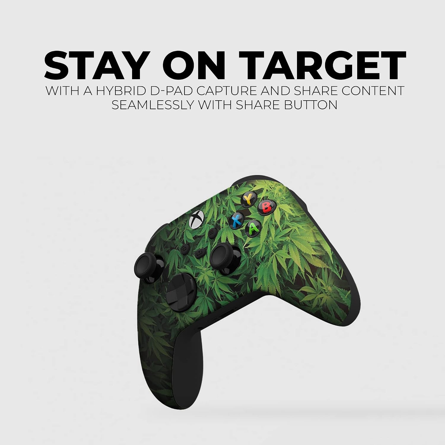 DreamController Green Weed Grass Custom X-box Controller Wireless compatible with X-box One/Series X/S Proudly Customized in USA with Permanent