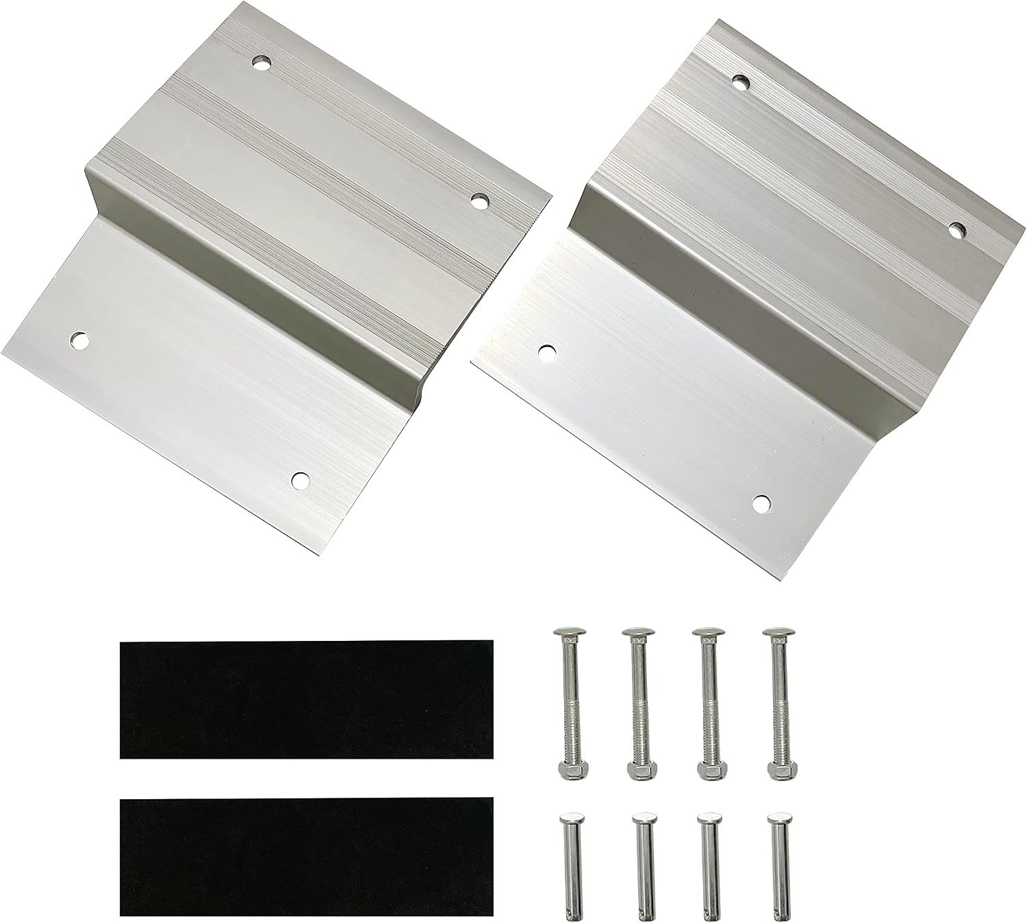 MaxxHaul Aluminum Ramp Top Kit 2 Pack Turns 2x8 Boards into Utility Loading Ramps 1400 lb Capacity with Non‑Skid Surface and Tailgate Protective Pads (80439)