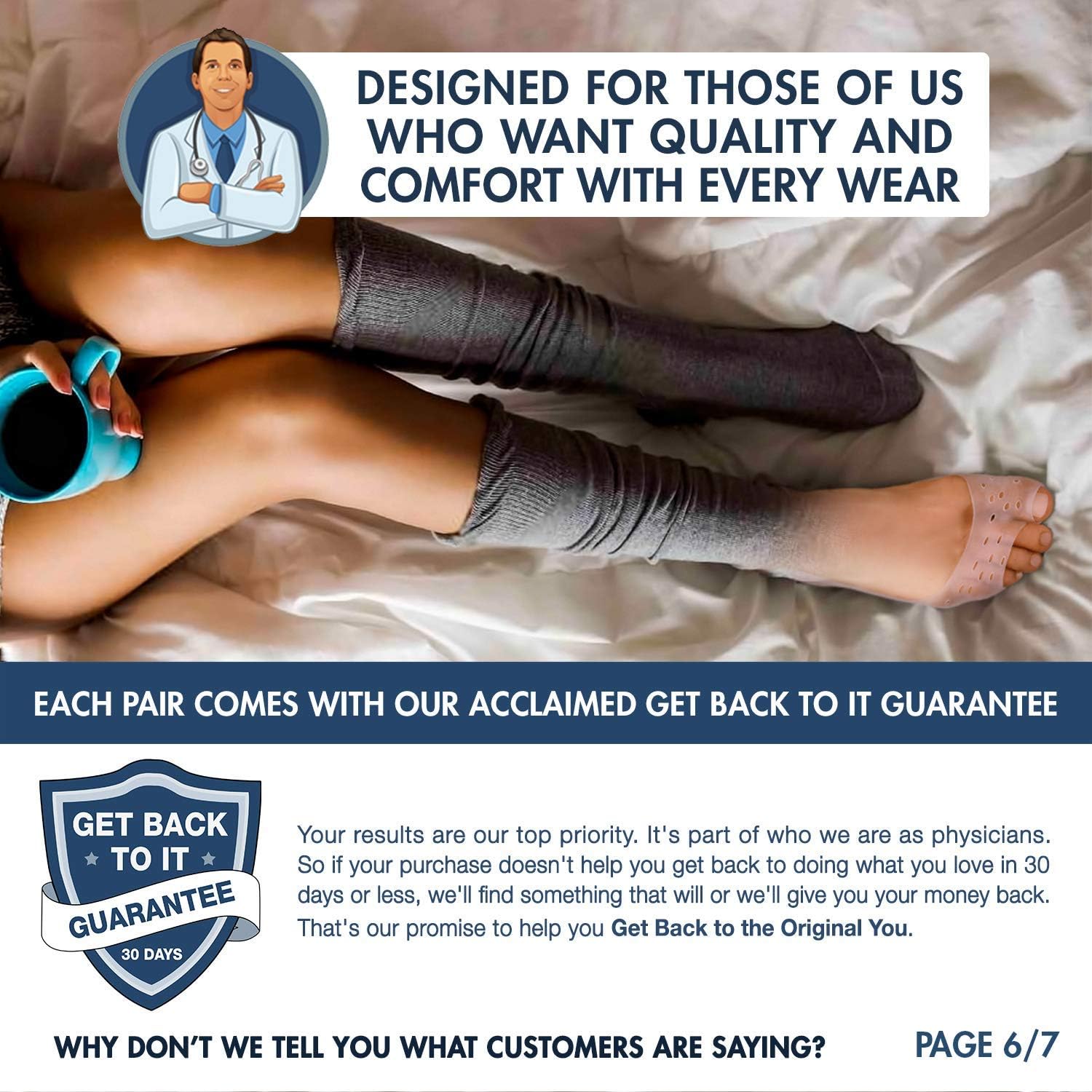 Dr. Frederick's Original Moisturizing Gel Socks, 2 Pairs | Full-Foot Gel Lining, Overnight Foot Care, Dry Feet and Cracked Heels, Women and Men