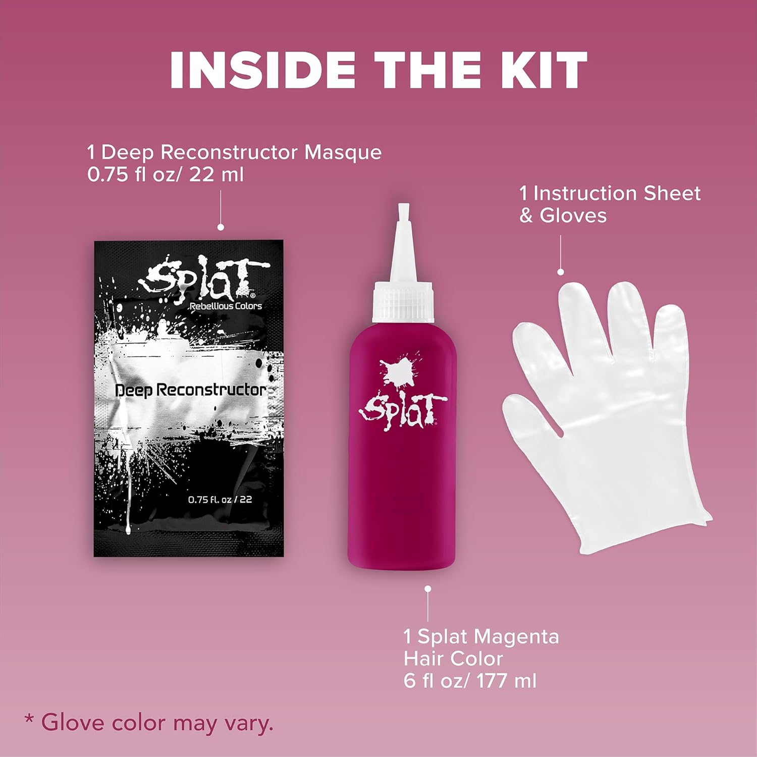 Splat Midnight Magenta Semi Permanent Hair Dye Kit, 1 Application