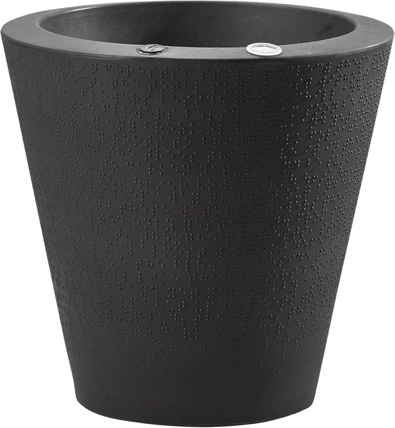 Crescent Garden Dot TruDrop Indoor/Outdoor Planter, Self-Watering Plant Pot, 20 Inches, (Mocha)
