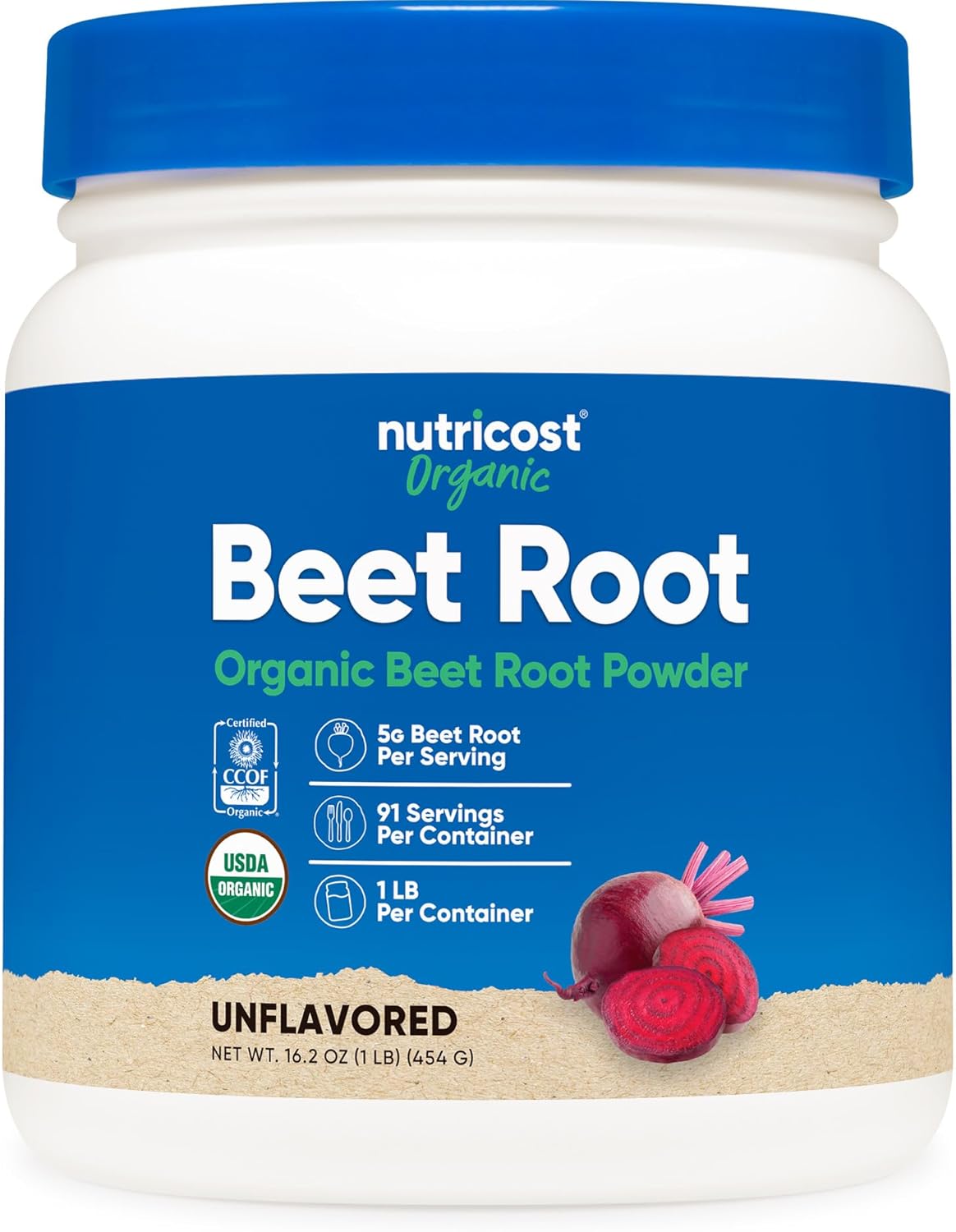 Nutricost Organic Beet Root Powder (1 LB) Certified USDA Organic