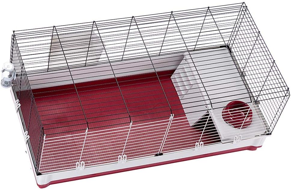 Ferplast Krolik Green Rabbit Cage Deluxe | Rabbit Cage Includes All Accessories & Measures 39.4L x 23.6W x 19.7H & Includes All Accessories | 1-Year Manufacturer's Warranty