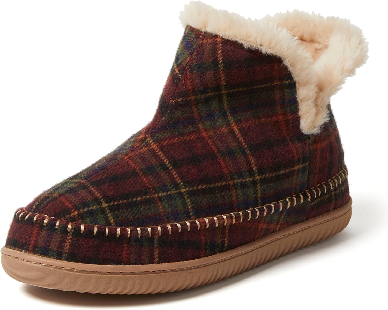 Dearfoams Men's Memory Foam Indoor House Slippers Brixen Ankle Boot House Shoes - Gifts for Men